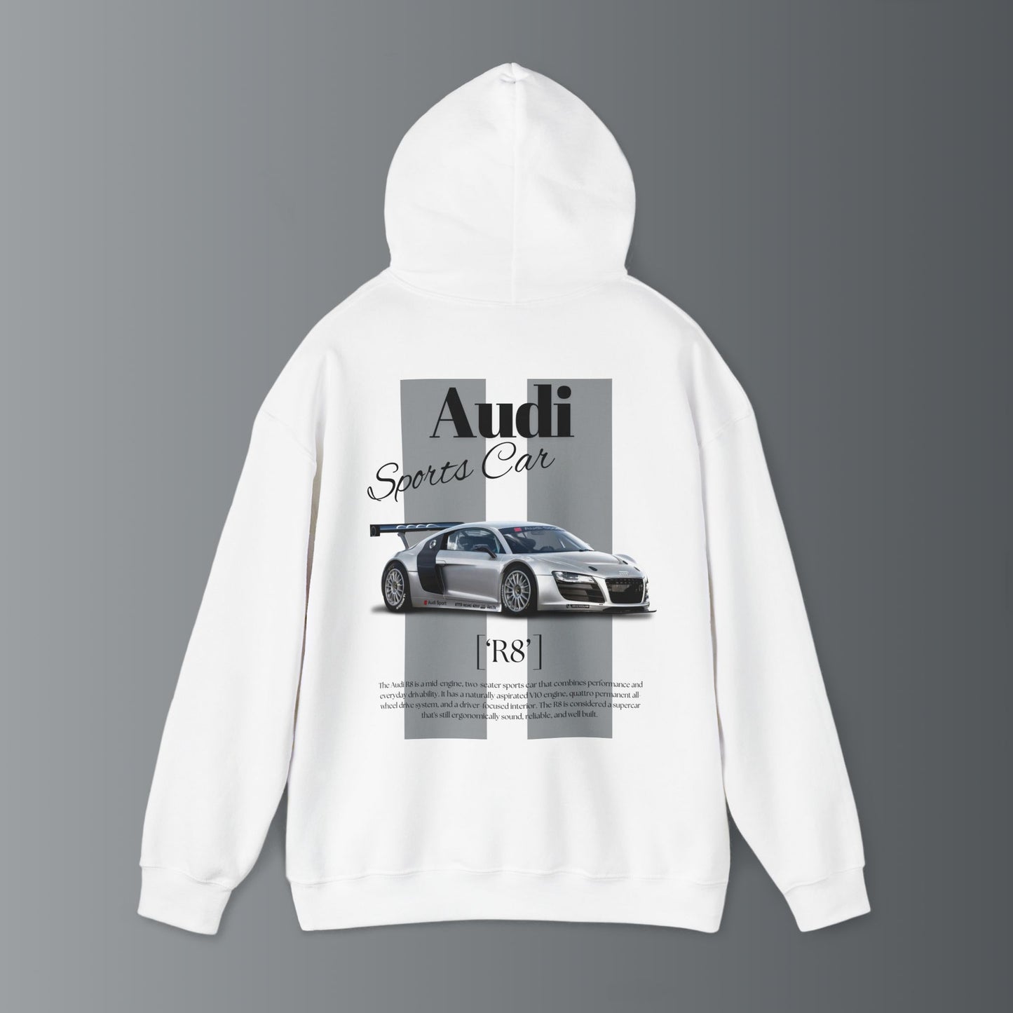 Audi r8 hoodie- car hoodie / gift for teens / birthday gifts / car lovers / every day hoodies