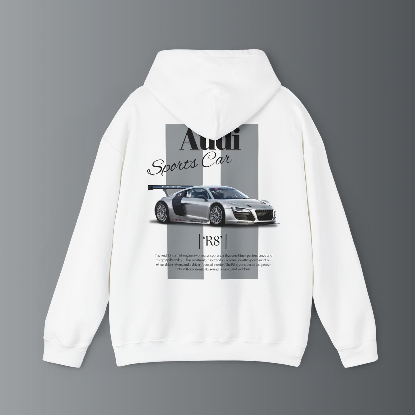 Audi r8 hoodie- car hoodie / gift for teens / birthday gifts / car lovers / every day hoodies